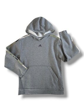 ADIDAS Boy’s Regular Fit Gray and Camo Fleece Hoodie